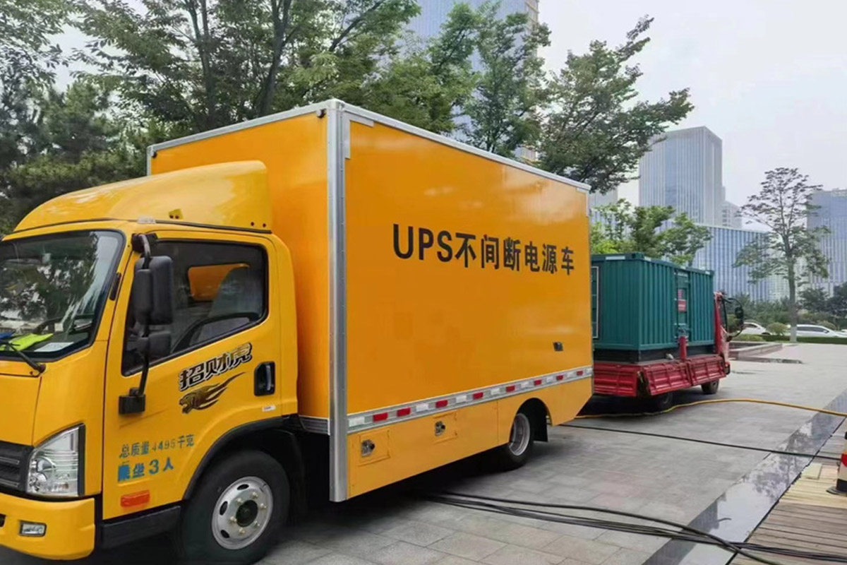 滨海发电机租赁施工现场