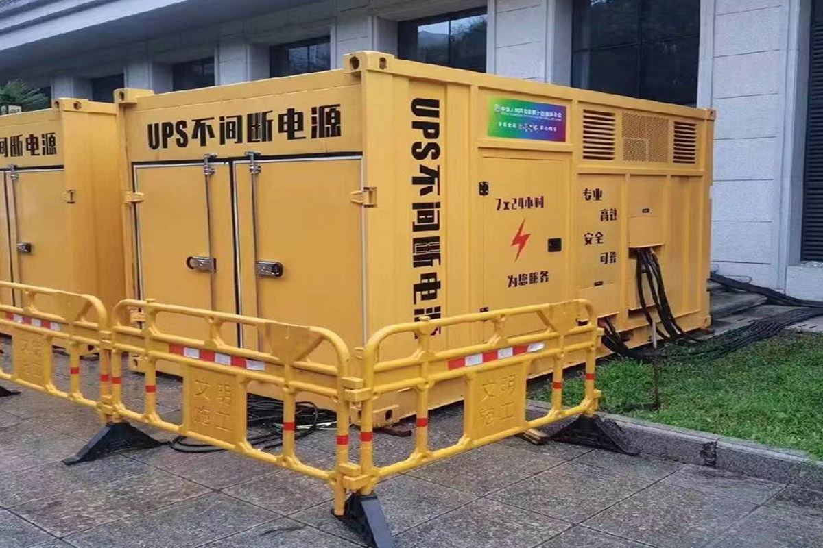 滨海发电机租赁施工现场